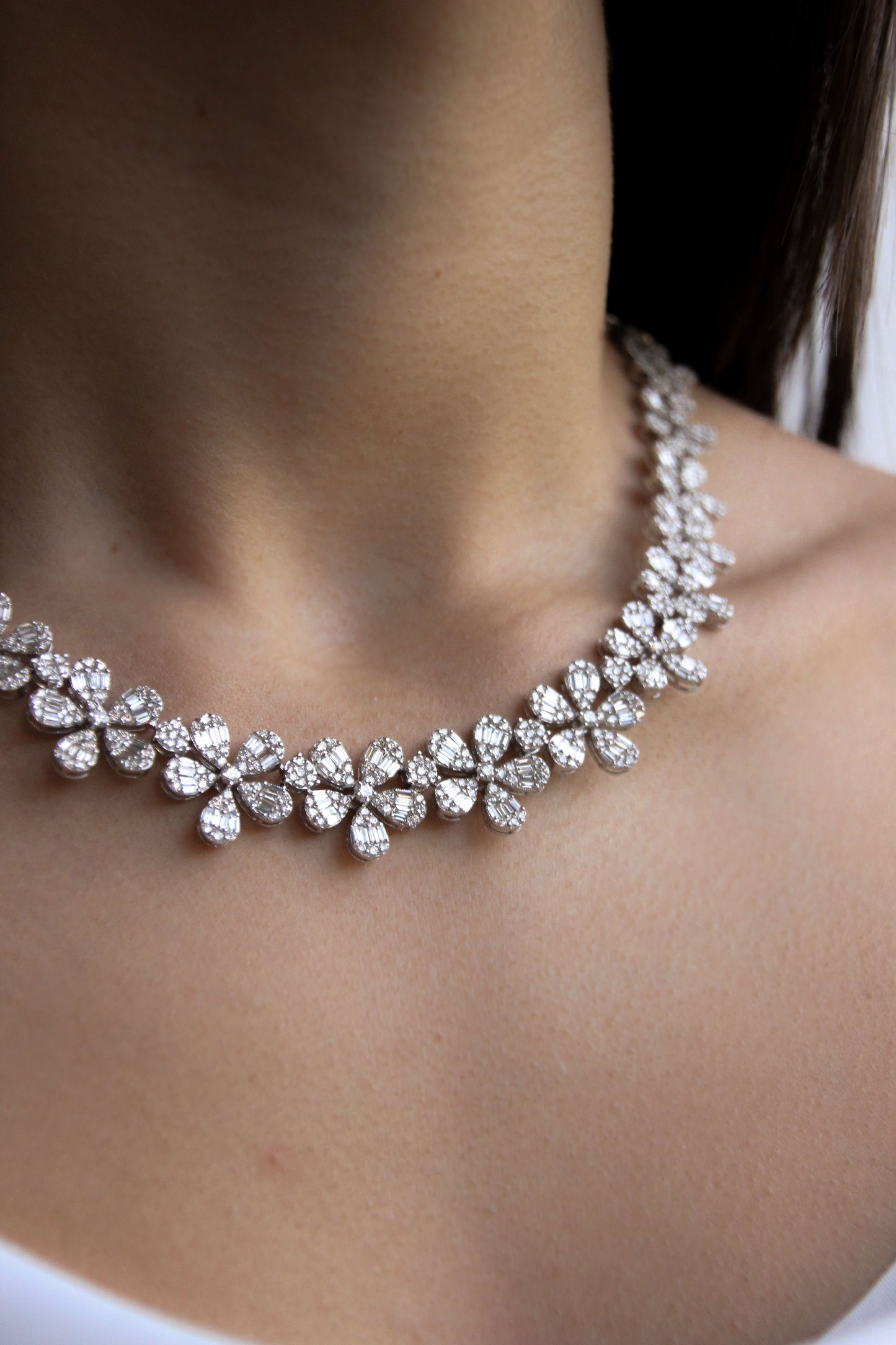 Collar Flores de Diamantes