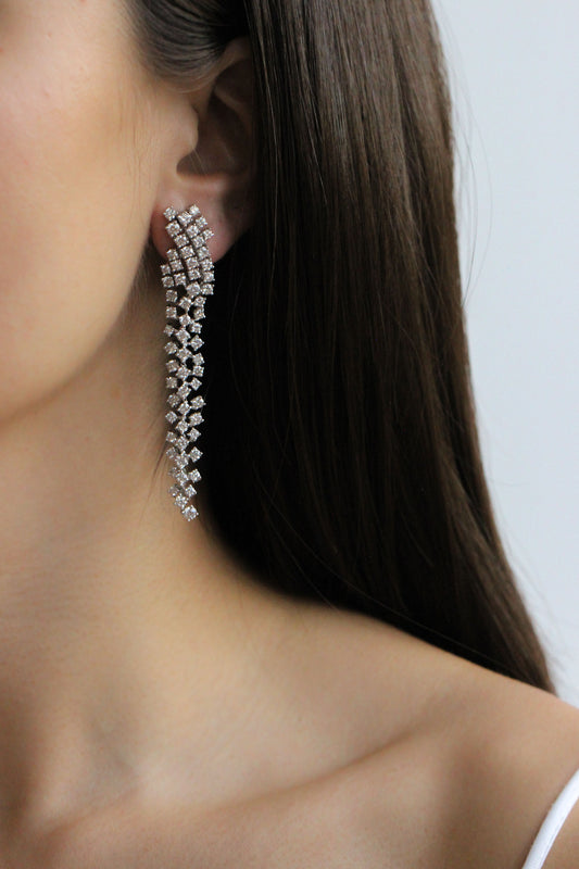 Drop Diamond Earrings